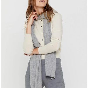 State Cashmere heather grey knit scarf NWOT❄️